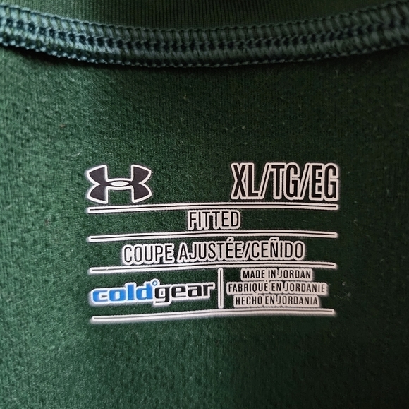 Under Armour EVO coldgear green long-sleeve athletic fitted mock turtleneck - Picture 7 of 8